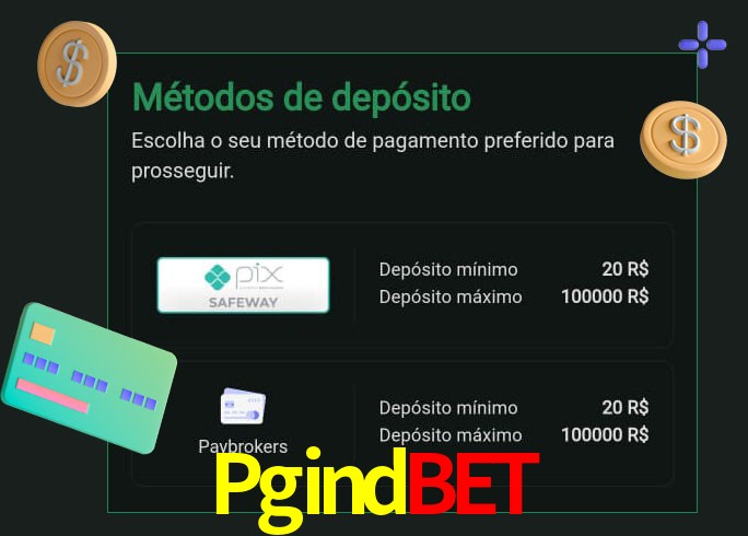 O cassino Pgindbet oferece uma grande variedade de métodos de pagamento